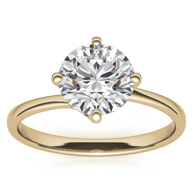 Round H&A Moissanite NESW Solitaire Ring sol460