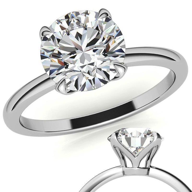 Tulip Solitaire Setting Engagement Ring