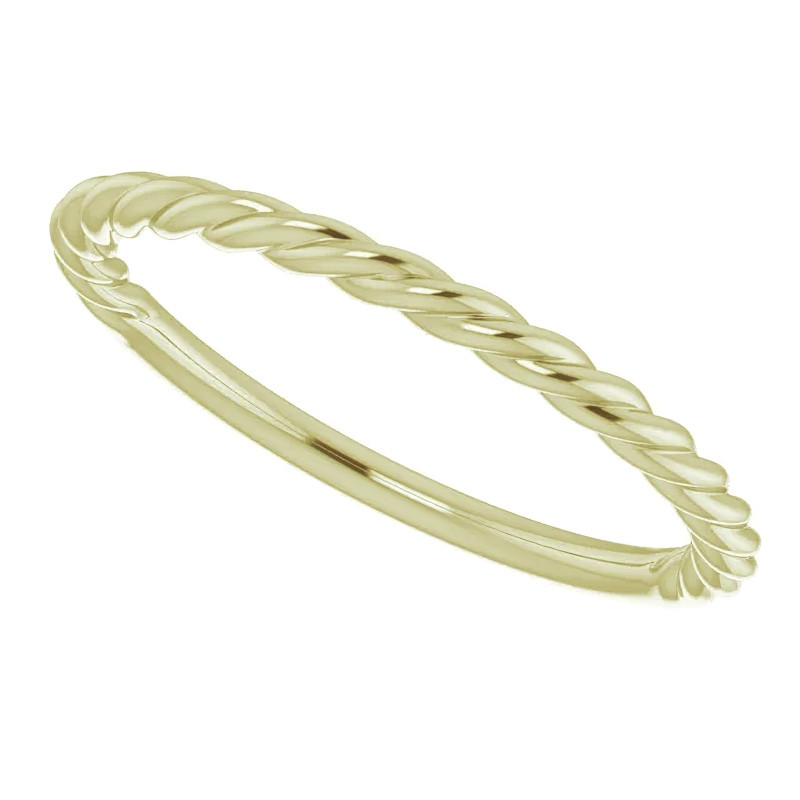 Plain Twisted Rope Stackable Band - stack002 - MoissaniteCo.com