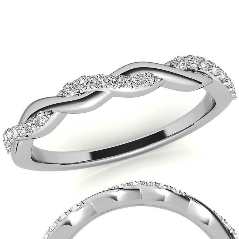1/2 ctw Round Lab Grown Diamond Stackable Infinity Ring - Grownbrilliance