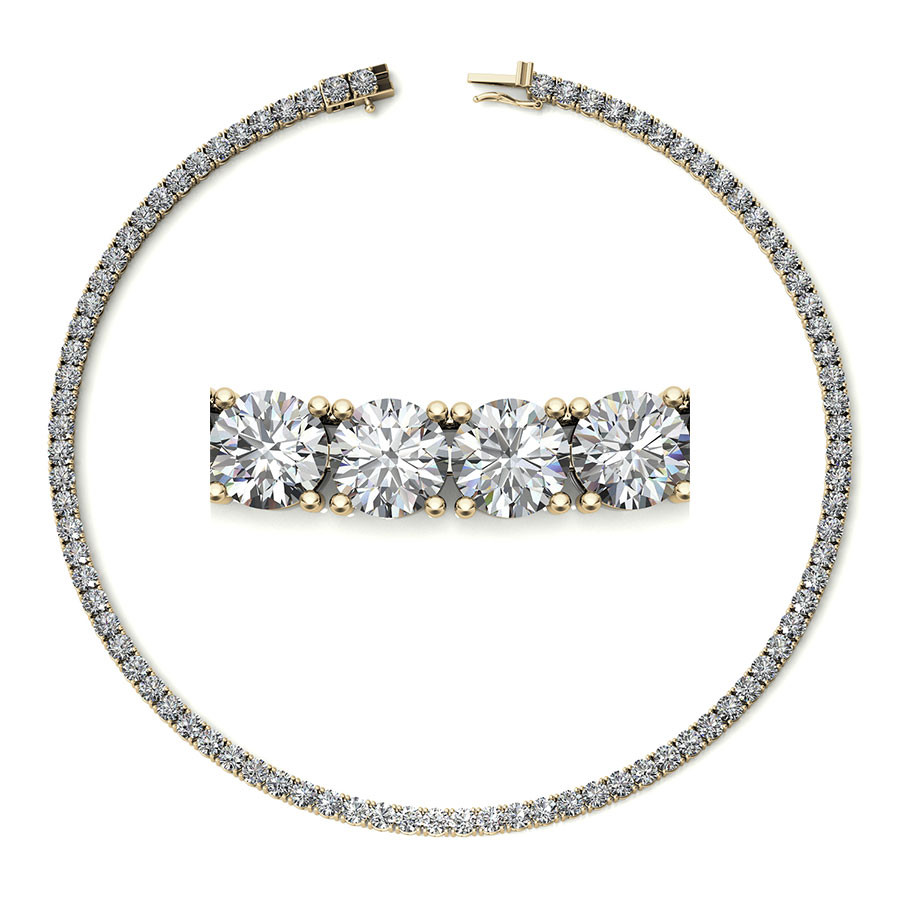 Starlight Radiance - Paparazzi - Gold White Rhinestone Tennis Style Ch –  Ashley C Jewelry