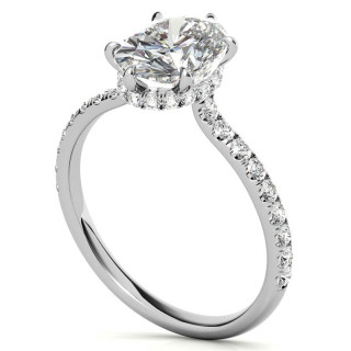 Oval 6-Prong Hidden Halo Moissanite Engagement Ring - enr623-ov ...