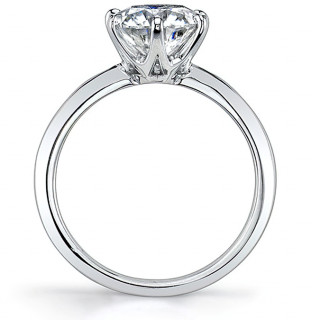 2mm Knife-edge Moissanite Solitaire Ring - sol238a-2mm - MoissaniteCo.com