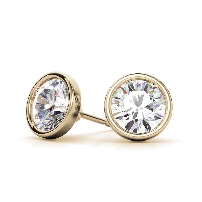 Moissanite Earrings Birthstone Stud Earrings – MomentWish Jewelry