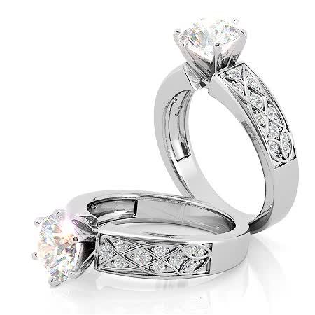 Celtic Inspired Moissanite Engagement Ring (0.16ct) - eng558 ...