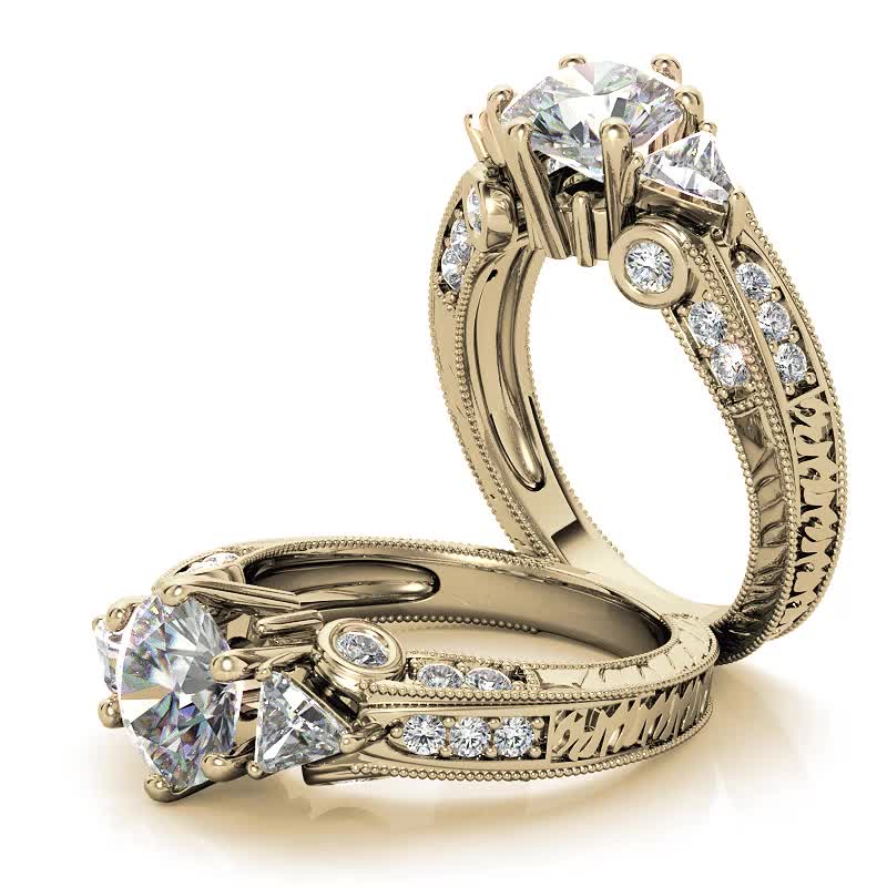 Vintage Ring Filigree Work Ring 3.1ct Floral Vintage Art deco Ring in Sterling Silver Filigree Work Ring Engagement Ring Antique Ring