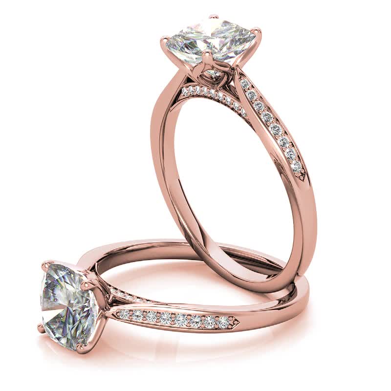 Cushion Moissanite Tulip Cathedral Engagement Ring - enr195-cu ...