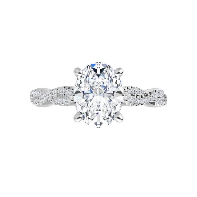 Oval Moissanite Infinity Cathedral Engagement Ring - enr313-ov ...