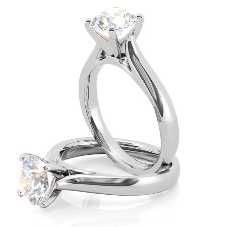 Cathedral Moissanite Solitaire Setting - sol306 - MoissaniteCo.com