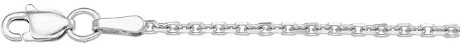 1.75mm Diamond-Cut Cable Chain with Lobster Clasp