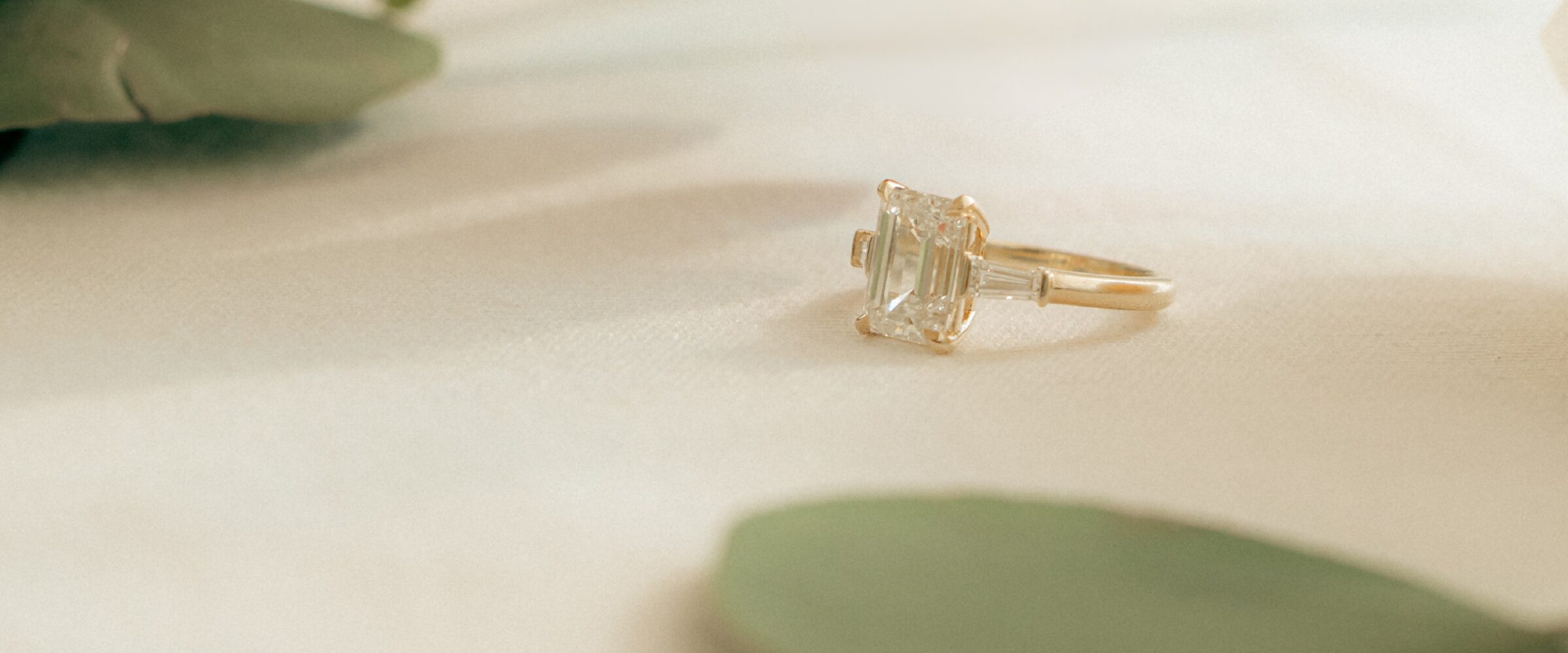 Moissanite engagement ring