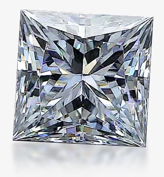 princess shaped moissanite stones